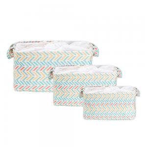 Canvas Fabric Bins And Box With Eva Coating With Drawstring 